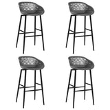 ZNTS 5 Piece Bar Set Black and Grey 3057377