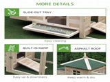 Chicken Coop Small Animal Pet Cage w/ Nesting Box Outdoor Run Backyard Wooden T3398P350032