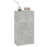 Sideboard with 6 Drawers Concrete Grey 50x34x96 cm 800670