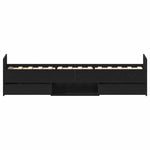 Bed Frame with Headboard Black oak 75 x 190 cm Engineered wood 3329308