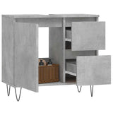 Bathroom Cabinet Concrete Grey 65x33x60 cm Engineered Wood 831608