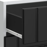 Kitchen Base Cabinet "Lucca" Black Engineered Wood 854270