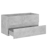 Sink Cabinet with Built-in Basin Concrete Grey Engineered Wood 3071652
