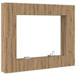 ZNTS TV Cabinet with Storage with Door 8 pcs Brown 221 x 30 x 180 cm Wood 3393455