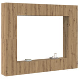 ZNTS TV Cabinet with Storage with Door 8 pcs Brown 221 x 30 x 180 cm Wood 3393455