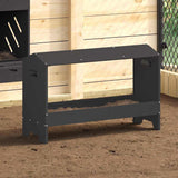 Chicken Feeding Trough Black 81 x 32 x 53.5 cm 874618