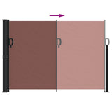 Retractable Side Awning Brown 140x500 cm 4004419