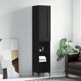 Highboard Black 34.5x34x180 cm Engineered Wood 3200322