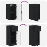 3 Piece Bathroom Cabinet Set UTRECHT Black Engineered Wood 3417811