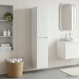 Wall-mounted Bathroom Cabinet White 33 x 34.5 x 160 cm 890642