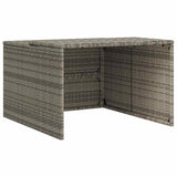 Robot Mower Garage Grey 86x90x52/57 cm Poly Rattan 365406