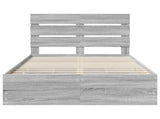 Bed Frame with Drawer Grey Sonoma 120 x 200 cm Engineer Wood 3411847