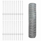 Welded Wire Fence 50 x 0.6 m Hot-Dip Galvanised Steel 3337029