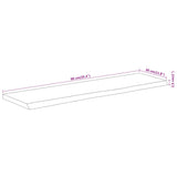 Wall Shelf 90x30x2.5 cm Rectangular Solid Wood Acacia Live Edge 370239