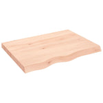 ZNTS Wall Shelf 80x60x cm Untreated Solid Wood Oak 363553