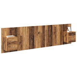 Headboard with Cabinet 3 pcs Old Wood Engineered Wood 3415713