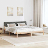 Bed frame Brown and dark grey 180 x 200 cm Solid pine wood 3394344