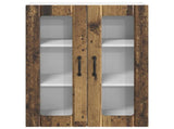 Wall Glass Cabinet LUCCA Old Wood 60 x 31 x 80 cm 885093