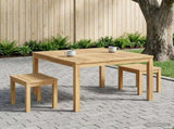 Coffee Table White 80 x 80.5 x 45 cm Solid Acacia Wood 901704