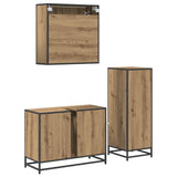 Bathroom Furniture Set 3 pcs Artisan Oak Engineered Wood 3402564