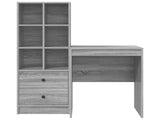 Desk with Drawer with Shelf with Storage 2 pcs Grey Sonoma 3337342