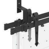 Sliding Door Hardware Kit 213,5 cm Steel Black 3295726