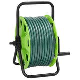 Free Standing Green Hose Reel with Hose Fitting Set 0.75" 20 m PVC 3281520