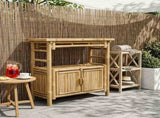 Console Table with Shelf Natural 80 x 35 x 75 cm Bamboo 42028059