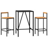 Garden Bar Set Black Poly Rattan Medium Tough Garden Bar Set 3187690