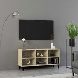 TV Cabinet with Metal Legs Sonoma Oak 103.5x30x50 cm 805953