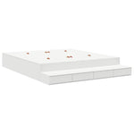 Storage Bed Frame White 236.5 x 200 x 31.5 cm Engineered wood 3335621