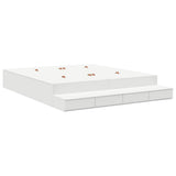 Storage Bed Frame with Drawer White 200 cm Engineered Wood 3335621