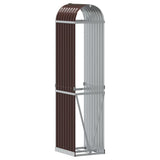 Log Holder Brown 40x45x170 cm Galvanised Steel 364568
