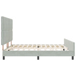 ZNTS Bed Frame Light Grey 180x200 cm Velvet 3344891