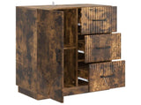 Sideboard Smoked Oak 66 x 34.5 x 87 cm Engineered Wood 895320