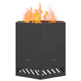 Smokeless Fire Pit Black 48 x 48 x 51 cm Steel 858982