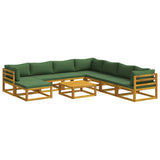 Sofa Set 9 pcs Natural Solid Acacia Wood 3417265