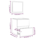 Bathroom Cabinet with Mirror White Engineered Wood 804863