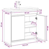 Bathroom Furniture Set Old Wood 81 x 40 x 84.5 cm 3404288