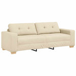 Sofa Set with Cushion 2 pcs Cream 221 x 78 x 80 cm Fabric 3324717
