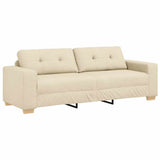 Sofa Set with Cushion 2 pcs Cream 221 x 78 x 80 cm Fabric 3324717