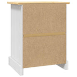 Bedside Cabinet Mexican Pine Corona Range White 53x39x67 cm 282618