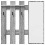 Wall-Mounted Coat Rack Grey Sonoma 100 x 10 x 100 cm 874512