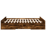 Bed Frame with Drawers without Mattress Smoked Oak 160x200 cm 3280283