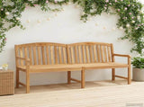 Handcarved Rose Bench Natural 150 x 60 x 90 cm Solid Teak Wood 42030014