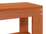 Bed Frame with Headboard with Storage Wax Brown Solid Pine Wood 3423793