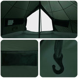 Tipi Tent Army Green 700 x 700 x 395 cm Polyester and Steel 42028714