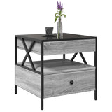 ZNTS Coffee Table with Infinity LED Grey Sonoma 50x50x51 cm 847715