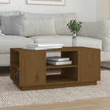 Coffee Table Honey Brown 90x49x40.5 cm Solid Wood Pine 814402