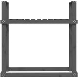 Firewood Rack Grey 110x35x108.5 cm Solid Wood Pine 823859